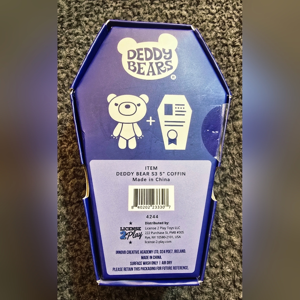 Deddy Bears Dr Beargrave S3 5” Coffin Plush Figure Goth Creepy Collectible w Box - Picture 5 of 7